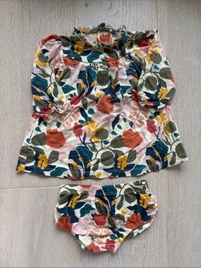 Magnetic Me Floral Long-Sleeve Dress with Bloomers